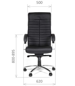 Компьютерное кресло CHAIRMAN 480 Экокожа премиум черная в Копейске - предосмотр 1